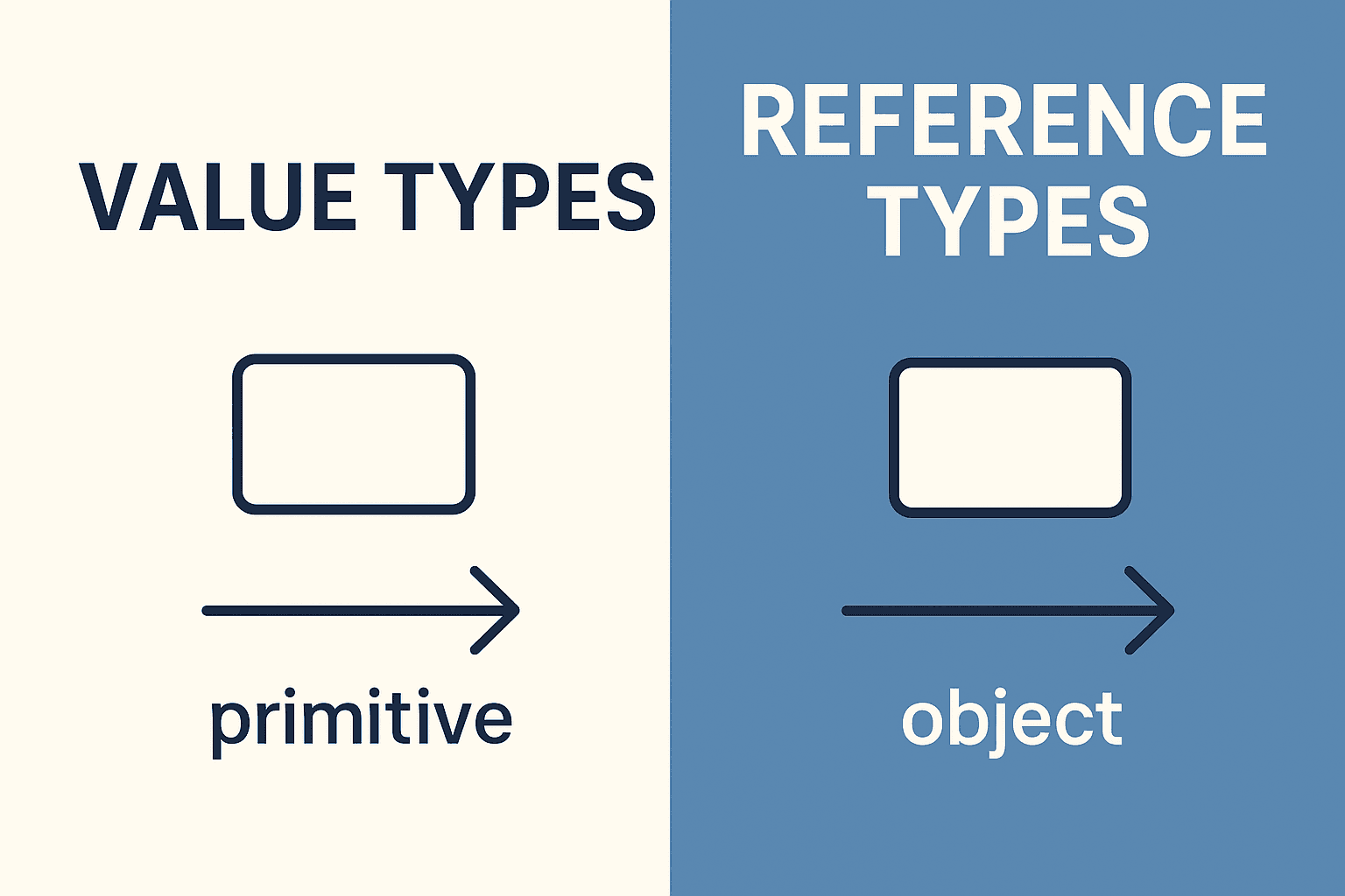 JavaScript Value Types vs Reference Types Explained