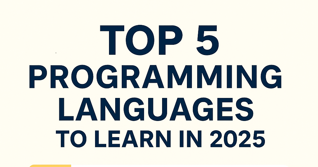 Top 5 Programming Languages to Learn in 2025